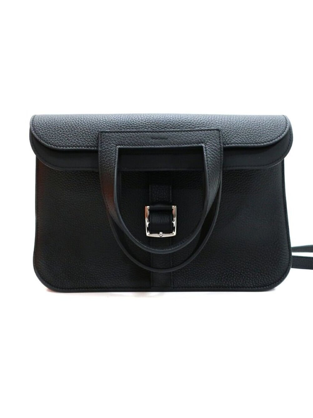 Hermes Heaven Halzan 31 Black Noir Bag Silver